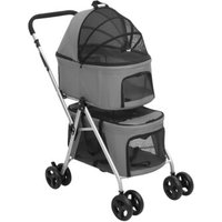 VidaXL Hundewagen 83x48x97cm (L x B x H) grau von VIDAXL