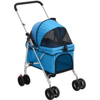 VidaXL Hundewagen - Faltbar (76x50x100) blau von VIDAXL