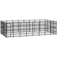 VidaXL Hundezwinger Box Stahl 7,68 m, 3,84 m, 2 m von VIDAXL