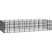VidaXL Hundezwinger Box Stahl 9,6 m, 3,84 m, 2 m von VIDAXL