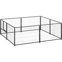 VidaXL Hundezwinger Stahl schwarz 2 m, 3 m, 70 cm von VIDAXL