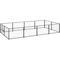 VidaXL Hundezwinger Stahl schwarz 4 m, 2 m, 70 cm von VIDAXL