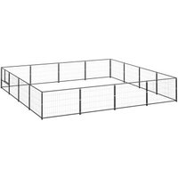 VidaXL Hundezwinger Stahl schwarz 4 m, 4 m, 70 cm von VIDAXL