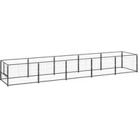 VidaXL Hundezwinger Stahl schwarz 5 m, 1 m, 70 cm von VIDAXL