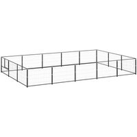 VidaXL Hundezwinger Stahl schwarz 5 m, 3 m, 70 cm von VIDAXL