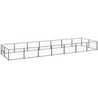 VidaXL Hundezwinger Stahl schwarz 7 m, 2 m, 70 cm von VIDAXL
