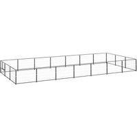 VidaXL Hundezwinger Stahl schwarz 7 m, 3 m, 70 cm von VIDAXL