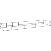 VidaXL Hundezwinger Stahl schwarz 8 m, 2 m, 70 cm von VIDAXL