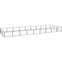 VidaXL Hundezwinger Stahl schwarz 9 m, 3 m, 70 cm von VIDAXL