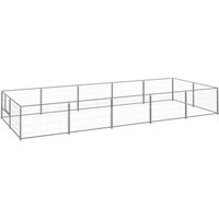 VidaXL Hundezwinger Stahl silber 5 m, 2 m, 70 cm von VIDAXL