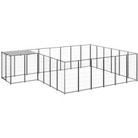 VidaXL Hundezwinger schwarz 4,4 m, 3,3 m, 1,1 m von VIDAXL