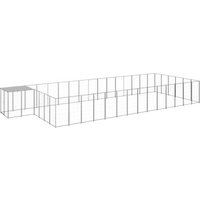 VidaXL Hundezwinger silber 8,8 m, 3,3 m, 1,1 m von VIDAXL