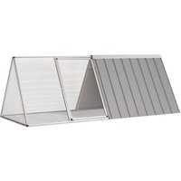 VidaXL Kaninchenkäfig Stahl Verzinkt Hasenstall Kaninchenstall 2,015 m, 80,5 cm, 71 cm von VIDAXL
