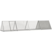 VidaXL Kaninchenkäfig Stahl Verzinkt Hasenstall Kaninchenstall 4,035 m, 80,5 cm, 71 cm von VIDAXL