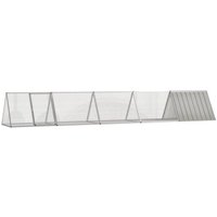 VidaXL Kaninchenkäfig Stahl Verzinkt Hasenstall Kaninchenstall 5,045 m, 80,5 cm, 71 cm von VIDAXL