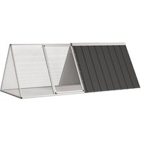 VidaXL Kaninchenkäfig Stahl Verzinkt Hasenstall Kaninchenstall mehrere Auswahl 2,015 m, 80,5 cm, 71 cm von VIDAXL