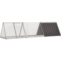 VidaXL Kaninchenkäfig Stahl Verzinkt Hasenstall Kaninchenstall mehrere Auswahl 3,025 m, 80,5 cm, 71 cm von VIDAXL