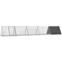 VidaXL Kaninchenkäfig Stahl Verzinkt Hasenstall Kaninchenstall mehrere Auswahl 5,045 m, 80,5 cm, 71 cm von VIDAXL