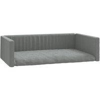 VidaXL Kofferraum Hundebett Leinenoptik grau 60 cm, 19 cm, 90 cm von VIDAXL