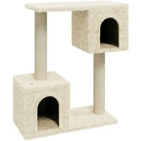 VidaXL Kratzbaum mit Sisal-Kratzsäulen 60cm creme VidaXL Kratzbaum mit Sisal-Kratzsäulen 60cm creme von VIDAXL