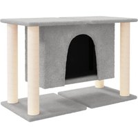 VidaXL Kratzbaum mit Sisal-Kratzsäulen und Höhle grau VidaXL Kratzbaum mit Sisal-Kratzsäulen und Höhle grau von VIDAXL