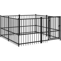 VidaXL Outdoor Hundezwinger Stahl 1,94 m, 1,935 m, 1 m von VIDAXL