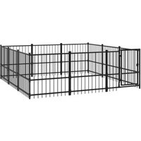 VidaXL Outdoor Hundezwinger Stahl 2,91 m, 2,91 m, 1 m von VIDAXL