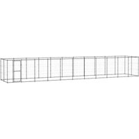 VidaXL Outdoor Hundezwinger aus verzinktem Stahl 12,1 m, 2,2 m, 1,8 m von VIDAXL