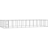 VidaXL Outdoor Hundezwinger aus verzinktem Stahl 12,1 m, 4,4 m, 1,8 m von VIDAXL