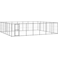 VidaXL Outdoor Hundezwinger aus verzinktem Stahl 7,7 m, 6,6 m, 1,8 m von VIDAXL