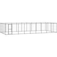 VidaXL Outdoor Hundezwinger aus verzinktem Stahl 9,9 m, 4,4 m, 1,8 m von VIDAXL