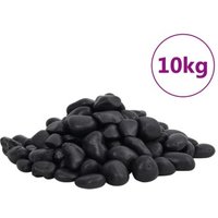 VidaXL Polierte Kiesel Schwarz 2-5 10 kg von VIDAXL