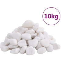 VidaXL Polierte Kiesel Weiß 2-5 cm 10 kg von VIDAXL