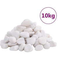 VidaXL Polierte Kiesel Weiß 2-5 cm 10 kg von VIDAXL