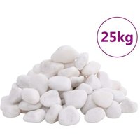 VidaXL Polierte Kiesel Weiß 2-5 cm 25 kg von VIDAXL
