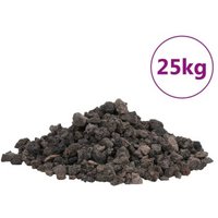 VidaXL Vulkangestein Schwarz 1-2 cm 25 kg von VIDAXL