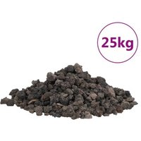 VidaXL Vulkangestein Schwarz 1-2 cm 25 kg von VIDAXL