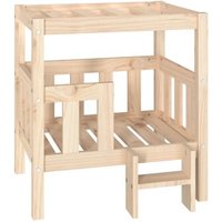 VidaXL erhöhtes Hundebett aus Kiefernholz naturfarben 43 cm, 70 cm, 43 cm von VIDAXL