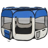 VidaXL faltbarer Welpenlaufstall blau 90 cm, 90 cm, 58 cm VidaXL faltbarer Welpenlaufstall blau 90 cm, 90 cm, 58 cm von VIDAXL