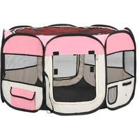 VidaXL faltbarer Welpenlaufstall rosa 1,1 m, 1,1 m, 58 cm VidaXL faltbarer Welpenlaufstall rosa 1,1 m, 1,1 m, 58 cm von VIDAXL
