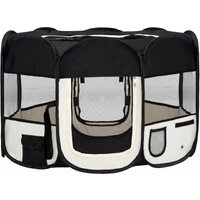 VidaXL faltbarer Welpenlaufstall schwarz 1,1 m, 1,1 m, 58 cm VidaXL faltbarer Welpenlaufstall schwarz 1,1 m, 1,1 m, 58 cm von VIDAXL