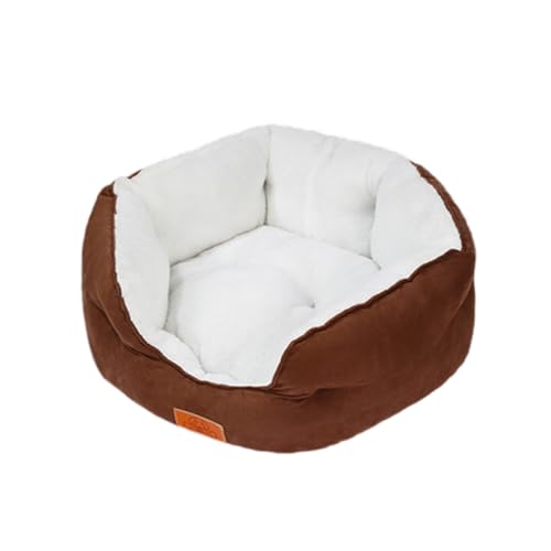 Katzenbett für Hauskatzen, Mittelgroßes Katzenhöhlenbett, Maschinenwaschbare, rutschfeste Unterseite, Ultraweiches Plüschkissen,B-53 * 63 * 20cm von VIDECOR