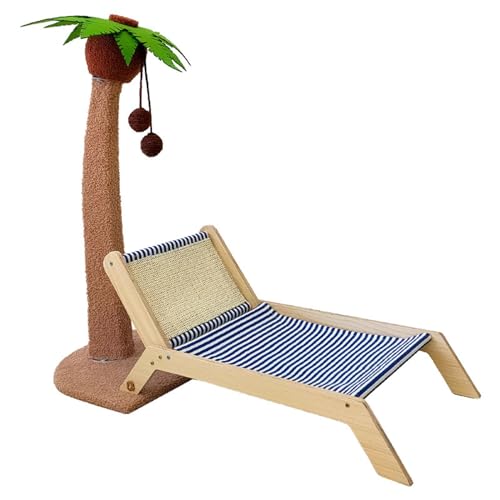 Niedlicher Kratzbaum aus Kokosnussbaum für Hauskatzen, Katzenkratzbaum aus Kokosnuss für Kätzchen und Erwachsene Katzen mit Hängendem Ball,A Niedlicher Kratzbaum aus Kokosnussbaum für Hauskatzen, Katzenkratzbaum aus Kokosnuss für Kätzchen und Erwachsene Katzen mit Hängendem Ball,A von VIDECOR