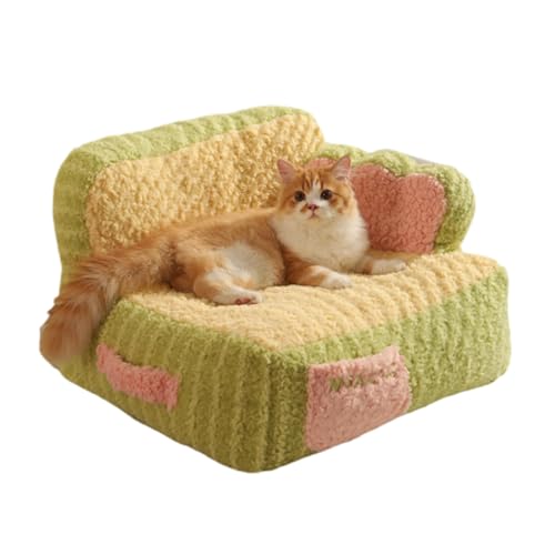 VIDECOR Katzenbetten für Hauskatzen und Kleine Hunde mit Waschbarem Bezug und Rutschfester Unterseite, Katzen-Couch-Schlafsofa für Haustiere Bis zu 40 Pfund, 53 X 45 X 37 cm,A VIDECOR Katzenbetten für Hauskatzen und Kleine Hunde mit Waschbarem Bezug und Rutschfester Unterseite, Katzen-Couch-Schlafsofa für Haustiere Bis zu 40 Pfund, 53 X 45 X 37 cm,A von VIDECOR