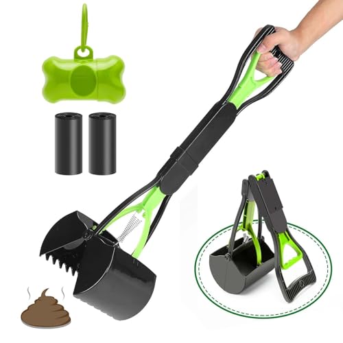 VIDSTW 45Cm Hundekotsammler Faltbar Hundekotschaufel mit 40 Kotbeutel für Hunde Kotschaufel Hund mit Hundekotbeutelspender Hundekotgreifer mit Langer Griff Hundekot Schaufel für Hund Katze (Grün) VIDSTW 45Cm Hundekotsammler Faltbar Hundekotschaufel mit 40 Kotbeutel für Hunde Kotschaufel Hund mit Hundekotbeutelspender Hundekotgreifer mit Langer Griff Hundekot Schaufel für Hund Katze (Grün) von VIDSTW