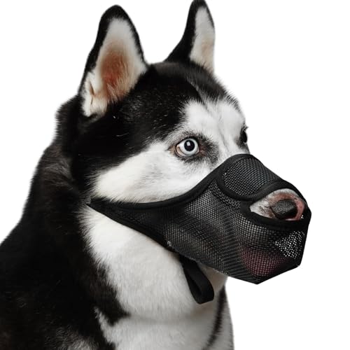 VIDSTW Maulkorb Hund Atmungsaktiv Maulkörbe für Hunde Einstellbar Maulkorb für Große Hunde Weich Gittergewebe Maulkorb Mittlere Hunde Maulkorb Kleine Hunde für Verschiedene Hunderassen (S) von VIDSTW