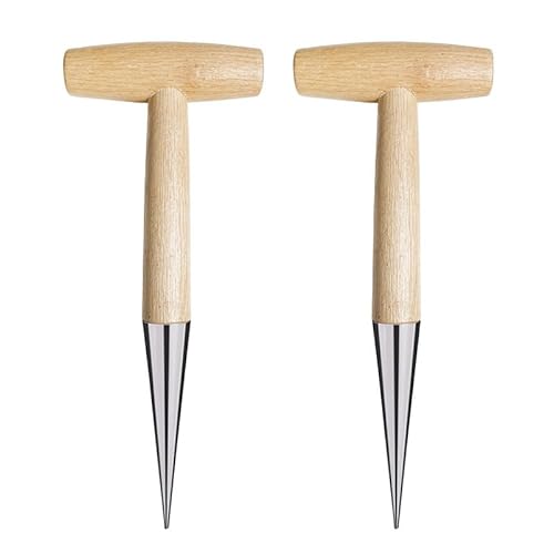28CM Hause Gartenarbeit Holz Pflanzen Samen Und Zwiebeln Werkzeuge Hand Digger Sämling Entferner Samen Pflanzer Werkzeug (2PCS) von VIGAN