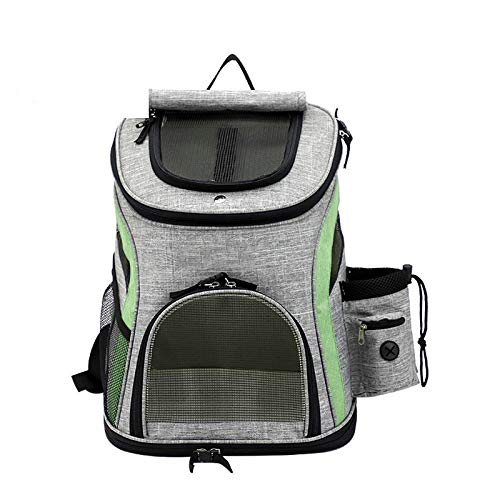 VIGAN Hundetasche Haustierrucksack Katzentasche Atmungsaktiver tragbarer Hunderucksack Rucksack Reisen (Grey-Green) von VIGAN
