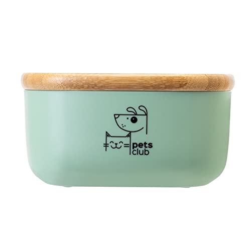 VIGAR – Vorratsdose für die Küche – Dose für Süßigkeiten für Haustiere – 13,5 x 13,5 x 7,5 cm – hermetischer Bambusdeckel – 780 ml – spülmaschinenfest – grün VIGAR – Vorratsdose für die Küche – Dose für Süßigkeiten für Haustiere – 13,5 x 13,5 x 7,5 cm – hermetischer Bambusdeckel – 780 ml – spülmaschinenfest – grün von VIGAR