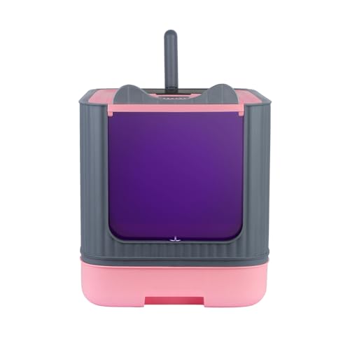 Katzentoilette, selbstreinigend, Katzentoilette, automatisch, selbstreinigend, für Katzen, für Katzen mit ultravioletten Strahlen - 44,5 x 36,5 x 34,5 cm, UV-Rosa Katzentoilette, selbstreinigend, Katzentoilette, automatisch, selbstreinigend, für Katzen, für Katzen mit ultravioletten Strahlen - 44,5 x 36,5 x 34,5 cm, UV-Rosa von VIIROUD